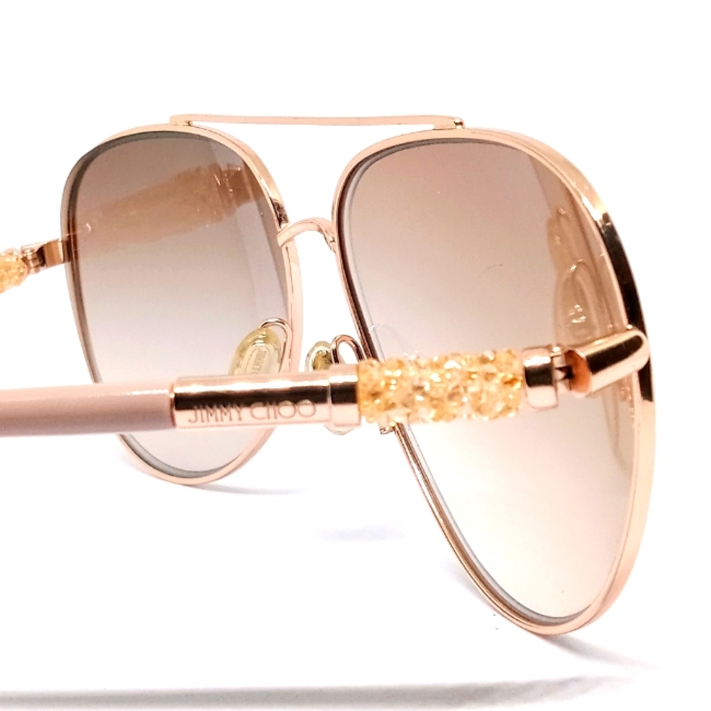 JIMMY CHOO "GRAY/S" SUNGLASSES WITH NON- PRESCRIPTION LENS: - Picture 9 of 15